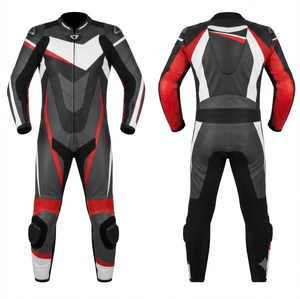 ชุดแข่งรถมอเตอร์ไซค์ Zonda Elite MotoCP แบบยูนิเซ็กซ์/ชุดจั๊มสูทหนังวัวแท้/หนังจิงโจ้พรีเมียม พร้อมแผ่นยืดหยุ่น - Product Image 1
