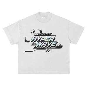 เสื้อยืดผสมโพลีเอสเตอร์และคอตตอนสำหรับผู้ชาย พิมพ์ลาย DTG ผิวสัมผัสนุ่ม เสื้อผ้าผู้ชายทรงบ็อกซี่ฟิต ล้างสีแบบแอซิดวอช สีซีดจางแบบซันเฟด เนื้อผ้าหนา - Product Image 1