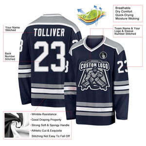 Maillot de hockey sur glace sublimé, uniforme d'équipe personnalisé, vêtements de sport respirants, fournisseur en gros OEM - Product Image 3