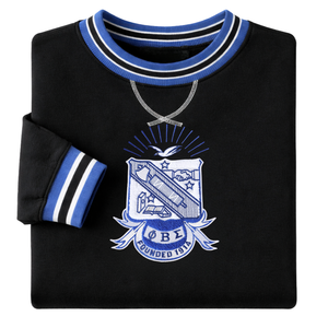 Sudadera con Cuello Redondo y Diseño de Chenilla del Escudo de Phi Beta Sigma, Ropa de Fraternidad Griega con Diseño Clásico de Chenilla, Comodidad y Estilo Premium - Product Image 6