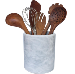 Top Selling Eco-Friendly <b>Kitchen</b> Cutlery <b>Storage</b> Marble holder Best Finishing Natural Marble Spoon holder - Product Image 1
