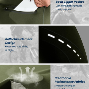 Vente en gros de shorts et collants de cyclisme confortables et à séchage rapide pour hommes, pour le VTT en extérieur, avec rembourrage pour équipes cyclistes - Product Image 3