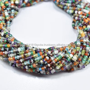 Cuentas facetadas de piedras preciosas múltiples de Lakshya Enterprises para la fabricación de joyas, cuentas naturales de colores mixtos de 5-8 mm, hebra de cuentas de 13 pulgadas - Product Image 5