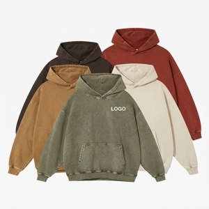 Sudadera con capucha unisex al por mayor, 300GSM, 100% algodón, con cremallera de un cuarto, bordado batik, corte holgado, estilo urbano, para otoño e invierno - Product Image 5