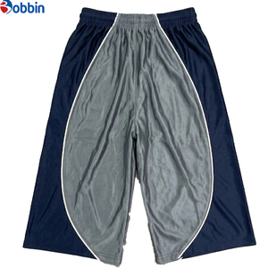 New Arrival Custom Clothing Manufacturers Streetwear 100% Polyester Hip Hop Piping Color Block <b>Patch</b> Embroidery Baggy <b>Shorts</b> - Product Image 6