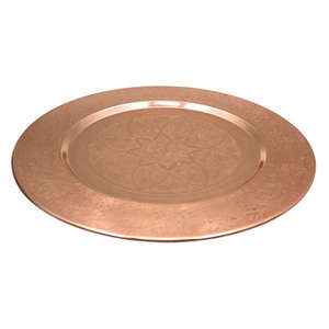 Plato de Servicio Decorativo con Borde de Patrón Grabado Ecológico para Bodas y Servir Arroz, Estilo Antiguo - Product Image 3