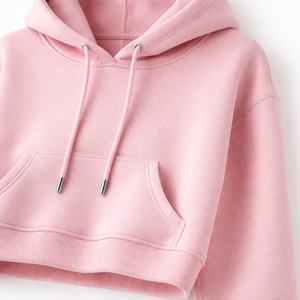 Sudadera Corta Rosa Personalizada al por Mayor - Sudadera Elegante para Mujer Directamente del Fabricante - Product Image 4