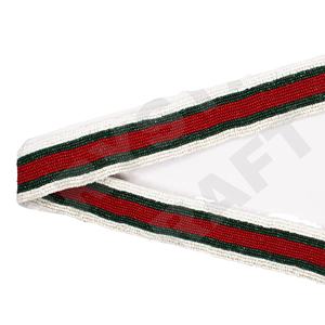 Go Titans Sangles de sac de perles de rocaille en or blanc personnalisées 'Hook Em Horns' Accessoire à la mode Sangle de sac à main perlée - Product Image 1