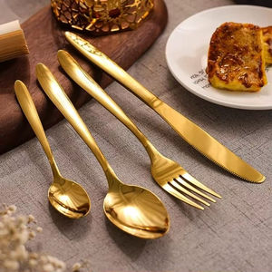 Vajilla Dorada Exclusiva, Juego de Comedor de Lujo, Suministro para Eventos de Hostelería, Venta al por Mayor, Exportación Directa - Product Image 1