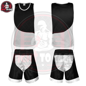 Conjunto de Uniforme de Boxeo para Adultos y Jóvenes, Personalizado, Elástico, Transpirable y Ligero, Pantalones Cortos y Camiseta sin Mangas de Alta Elasticidad para Entrenamiento - Product Image 5