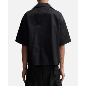 ชุดเซ็ตเสื้อแจ็คเก็ตและกางเกงขาสั้นผู้ชายแบบมีซิป ผ้าไนลอน กันลม พิมพ์ลายตัวอักษร สำหรับฤดูใบไม้ผลิ รับผลิตตามสั่งขายส่ง - Product Image 3