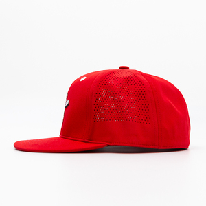 <b>Red</b> 6-Panel Baseball Cap With Embroidered Baseball Character Logo Front Panel Unisex Casual Fit - Product Image 3