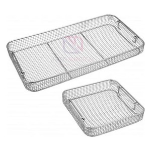 Stainless Steel <b>Mesh</b> Tray Surgical Instrument Sterilization <b>Basket</b> 250x170x70mm CE Certified Medical Use - Product Image 1