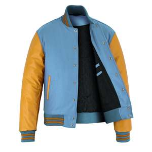 Vestes varsity personnalisées, style hiver, en cuir/laine, en vente en ligne à prix avantageux. - Product Image 4