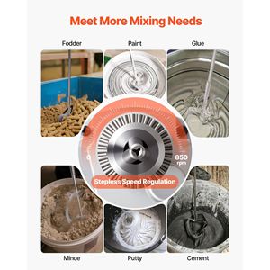 Trapano Elettrico a Filo da 5/8 Pollici con Miscelatore, 0-850 RPM, 5.8A, con Impugnatura a D, Macchina Miscelatrice - Product Image 3