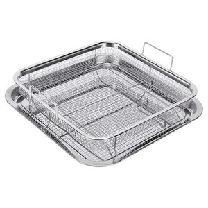 Stainless Steel Baking Sheet Pan with Cooling Rack and Baking Cookie Tray for Oven and <b>Toaster</b> Oven Rectangular Baking Pan for H - Product Image 4