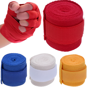 Bandages de boxe de performance en coton élastique avec support de poignet réglable et fermeture auto-agrippante, unisexe, fabrication sur mesure OEM ODM - Product Image 3