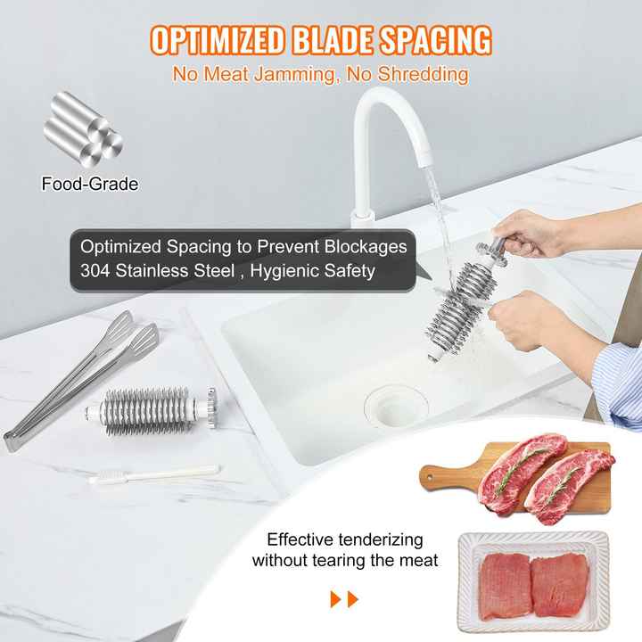 Commercial 450W Electric Meat Tenderizer Machine Heavy Duty Stainless Steel Kitchen Tool Handle Fish Tenderizer Includes