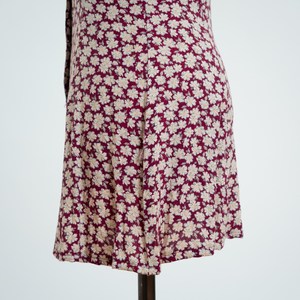 Green Chiffon Anti-Wrinkle Floral A-Line Midi <b>Dress</b> Hooded Neck Sleeveless <b>Loose</b> Fit Casual <b>Summer</b> Breathable Natural High Slit - Product Image 6