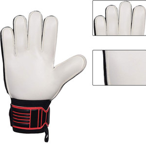 Gants de gardien de but de football personnalisés Econex Sports, protection complète des doigts et du pouce, paume orange imprimée, cuir PU, fermeture auto-agrippante - Product Image 2