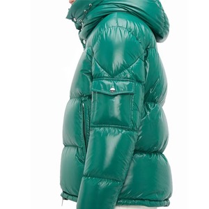 Chaqueta Acolchada con Capucha para Hombre, Color Naranja, Rellena de Plumón, Resistente al Viento, Informal, para Invierno, Corte Regular, Cierre de Cremallera, Color Sólido - Product Image 4