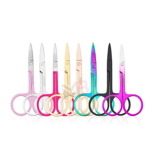 Tijeras de Manicura de Acero Inoxidable, Cuchilla Recta, Cortacutículas, Punta Afilada, Herramienta de Belleza, Mango Metálico, Orificio Redondo, Uso para Adultos - Product Image 1