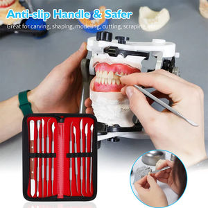 ชุดเครื่องมือขูดหินปูนทางทันตกรรมเกรดผ่าตัด 10 ชิ้น ทำจากสแตนเลสสตีล ใช้สำหรับแกะสลักขี้ผึ้งด้วยมือ สำหรับทันตแพทย์มืออาชีพ - Product Image 2