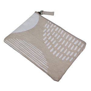 Wholesale Customized Zipper Closure Travel Cotton Canvas <b>Makeup</b> Bag Blank Plain Cosmetic <b>Case</b> for Women in Fashion Style - Product Image 3