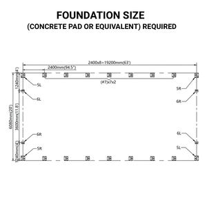 Pro Series 20FT X 63FT Capannone per Attrezzi con Doppia Struttura e Copertura in PVC Resistente da 17 oz e Porte Passanti TMG DT2064 PRO - Product Image 5