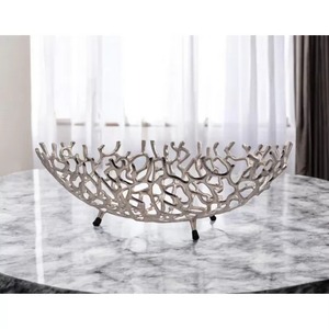 Selling Handmade High Quality Aluminum Eco-Friendly Tabletop Vase Gold Finish Modern Design Holds Water Decorative <b>Bowl</b> - Product Image 5