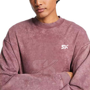 Nuevo Diseño, Sudadera con Efecto Ácido para Hombre, Más Vendida, MOQ Bajo, Sudadera con Efecto Ácido para Hombre al por Mayor - Product Image 3