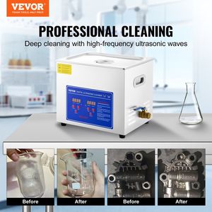 Professionale 10L/2.5 Gal pulitore ad ultrasuoni facile riscaldatore digitale del Timer in acciaio inossidabile macchina industriale certificata FCC/CE/RoHS - Product Image 2