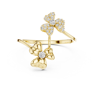 Anillo solitario minimalista de oro amarillo macizo de 14k con diamante de corte redondo para mujer, ideal para compromiso, aniversario o regalo de boda. - Product Image 1