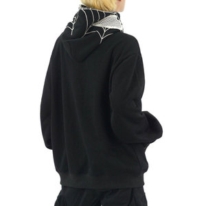 Sweat-shirts à capuche oversize hip-hop en molleton épais de qualité supérieure, imprimés par transfert thermique avec logo araignée, en polycoton, vente en gros - Product Image 5