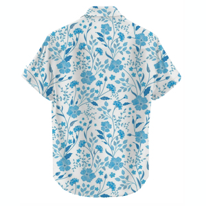 เสื้อฮาวายคอตั้งผ้าทวิลล์แบบสั่งทำพิเศษสำหรับผู้ชาย พร้อมกระดุมเขาสัตว์ แห้งเร็ว เหมาะสำหรับใส่ชายหาดในฤดูร้อน - Product Image 5