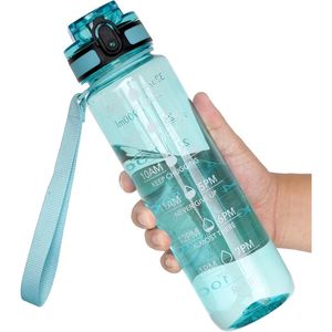 Bouteille d'eau sportive motivante de 32 oz en Tritan avec marqueur de temps, sans BPA, à large ouverture, anti-fuite pour Ann - Product Image 1