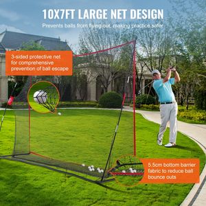 Rete da Golf Portatile per Casa 10.8x7ft, Grande Rete da Allenamento per Uso Interno ed Esterno, Campo Pratica Personale - Product Image 3