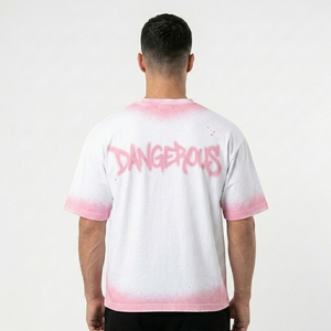 Camiseta de Alta Gama para Hombre, Estilo Urbano, con Estampado de Grafiti Personalizado, Tela de Alta Densidad, Fábrica de Ropa de Marca Privada - Product Image 4