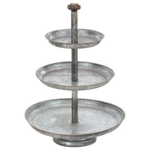 ชั้นวางโลหะกัลวาไนซ์3ชั้นแบบโบฮีเมียนปรับได้โลหะแบบเรียบง่ายวางบนโต๊ะ - Product Image 2