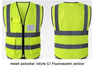 เสื้อกั๊กนิรภัย Hi-Vis ใหม่เสื้อแจ็กเก็ตขับรถสะท้อนแสงเสื้อกั๊กนิรภัยสำหรับคนงานกลางคืน - Product Image 5