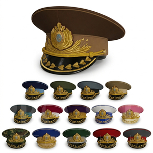 Apparel Outdoor Uniform Accessory Peak <b>Cap</b> Custom Design Formal Uniform <b>Hat</b> Gold Decoration Adjustable Outdoor Headwear - Product Image 1