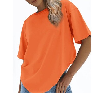 เสื้อยืดโอเวอร์ไซส์สำหรับผู้หญิง พร้อมสำหรับการผจญภัยกลางแจ้ง เป็นมิตรกับสิ่งแวดล้อม ทรงหลวม ผ้าฝ้าย 100% แห้งเร็ว ระบายอากาศได้ดี ทนต่อการฉีกขาด ดีไซน์สั่งทำได้ - Product Image 5