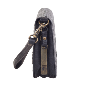 Quality Leather Clutch Large Capacity Woman Travel Organizer ID Card Holder <b>Wristlet</b> Crocodile Print Wholesale Lady Wallets RFID - Product Image 3