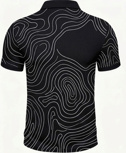 Camiseta de Hombre Personalizada al por Mayor, Estilo Urbano, Diseño Minimalista, Transpirable, Sublimada, Tejida, Ajustada, Abstracta - Product Image 6