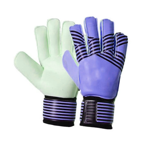 Gants de gardien de but bleu clair OEM/ODM à doigts coupés, avec impression en caoutchouc rayé, pour matchs de football, de COSH Sports - Product Image 4