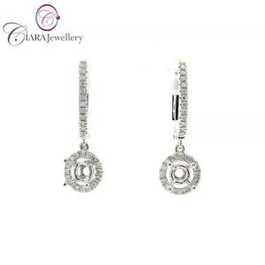 ต่างหูแบบ0.30CT ทรงหยดน้ำสีขาว/เหลืองทอง18K สีดำ AU750สำหรับเป็นของขวัญทำจากวัสดุ PT950 - Product Image 1