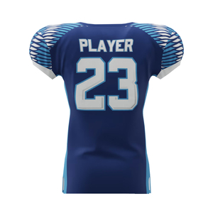 Nouveau maillot de football en mesh bleu ciel à manches courtes en polyester à séchage rapide pour l'exercice et les fans de football américain - Product Image 2
