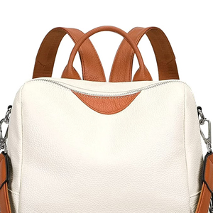 Hot Sale Brown Genuine Vintage Style Fashion Leather Travel Back Pack Laptop Bag Waterproof Back Pack for Men - Product Image 4