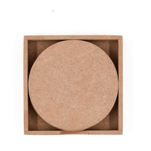 MDFSUB Natural Color 90x90mm 10 cm 10mm Thick Modern Design Coasters Blank Sublimation Eco-Friendly Luxury Mats Pads - Product Image 4