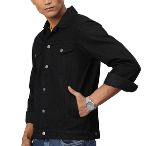 Veste en jean décontractée coupe ajustée pour hommes, vente en gros, haute qualité, écologique, coupe-vent, respirante, pour l'extérieur - Product Image 3